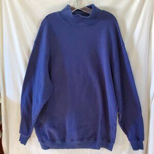 Topshop Womens Navy Blue Funnel Neck Sweater Size 4 US